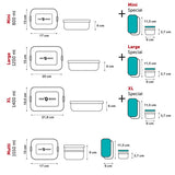FOXBOXX - 2 x Trenner für MINI - 800 ml