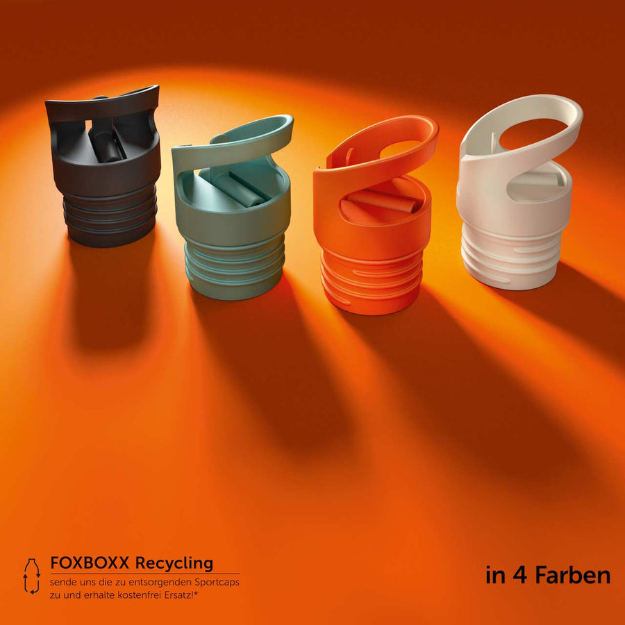 FOX Kinderflasche isoliert 500ml + 2. Sportcap PRESALE