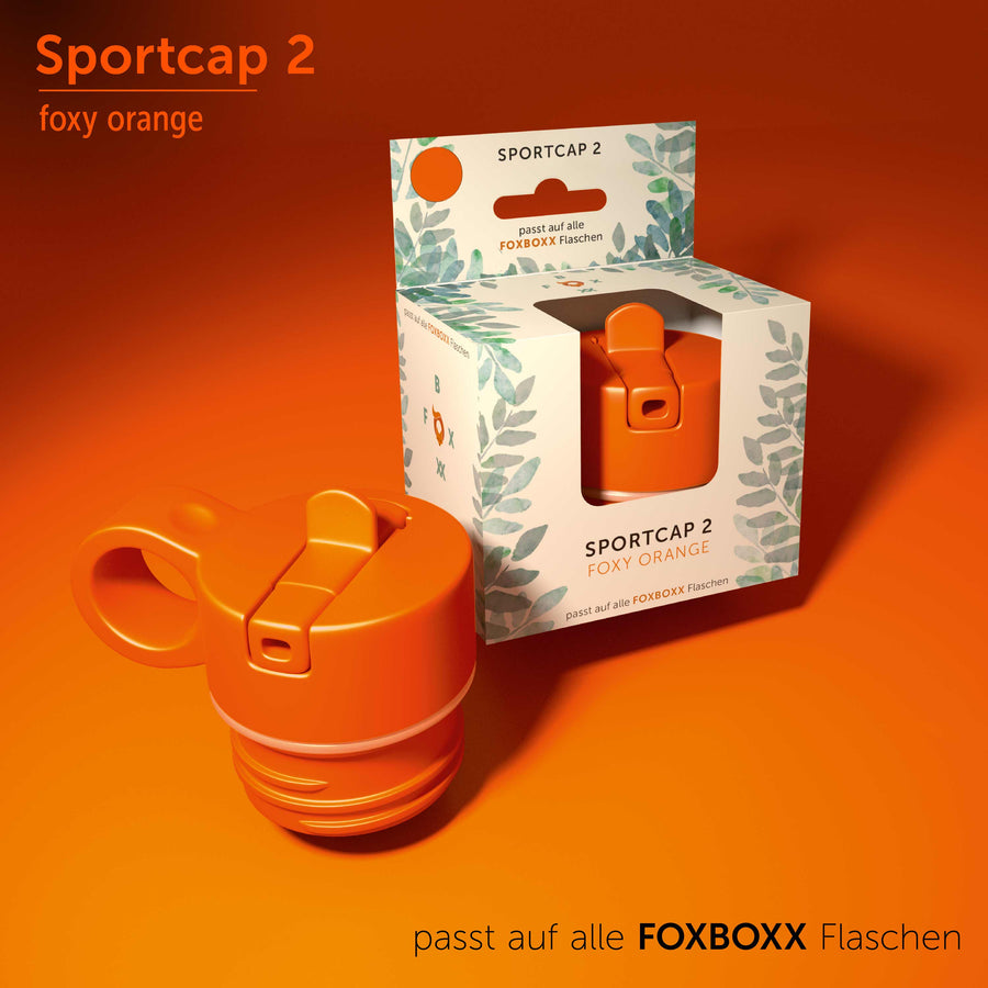 FOX Kinderflasche isoliert 350ml + 2. Sportcap