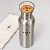 Edelstahlverschluss mit Buchenholzdeckel & aufschraubbarem Teesieb