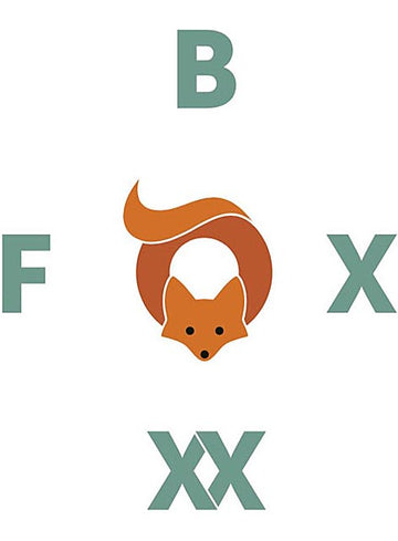 FOXBOXX Brotdose Kinder mit Fächern Logo Head kreuz