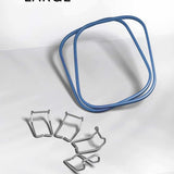 FOXBOXX - 4 x Clips , 2 x Dichtung  /  Large 1200ml - FOXBOXX.eu - weihnachten - geschenk - kinder - Brotdose Edelstahl - dicht - trenner - auslaufsicher - edelstahl brotdose  - lunchbox edelstahl - brotdose edelstahl kinder - brotzeitdose edelstahl