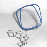 FOXBOXX - 4 x Clips , 2 x Dichtung  /  Large 1200ml - FOXBOXX.eu - weihnachten - geschenk - kinder - Brotdose Edelstahl - dicht - trenner - auslaufsicher - edelstahl brotdose  - lunchbox edelstahl - brotdose edelstahl kinder - brotzeitdose edelstahl