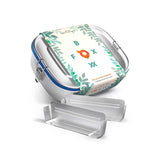 FOXBOXX - 4 x Clips , 2 x Dichtung  /  Large 1200ml - FOXBOXX.eu - weihnachten - geschenk - kinder - Brotdose Edelstahl - dicht - trenner - auslaufsicher - edelstahl brotdose  - lunchbox edelstahl - brotdose edelstahl kinder - brotzeitdose edelstahl