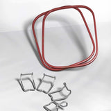 FOXBOXX - 4 x Clips , 2 x Dichtung  /  XL 1400ml - FOXBOXX.eu - weihnachten - geschenk - kinder - Brotdose Edelstahl - dicht - trenner - auslaufsicher - edelstahl brotdose  - lunchbox edelstahl - brotdose edelstahl kinder - brotzeitdose edelstahl