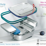 Schulpack,- Mini Special - FOXBOXX.eu - weihnachten - geschenk - kinder - Brotdose Edelstahl - dicht - trenner - auslaufsicher - edelstahl brotdose  - lunchbox edelstahl - brotdose edelstahl kinder - brotzeitdose edelstahl