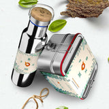 Schulpack,- MULTI Doppellunch - FOXBOXX.eu - weihnachten - geschenk - kinder - Brotdose Edelstahl - dicht - trenner - auslaufsicher - edelstahl brotdose  - lunchbox edelstahl - brotdose edelstahl kinder - brotzeitdose edelstahl